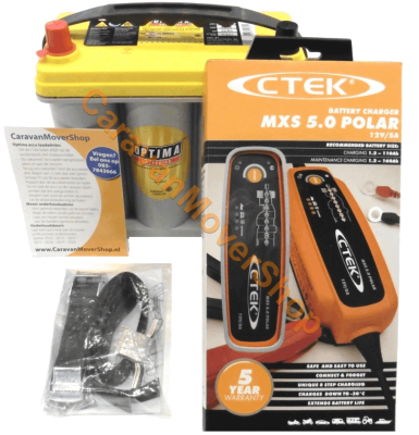 CaravanMoverShop Upgrade set 1; Yellow Top YT S 2.7 Ctek XS5.0 Polar  marco de montaje consejos para