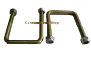 PowrMover  H=11 cm placa de sujeción  Soporte en U con nueces (2 Piezas) (Utilizado)<BR>Para 1XL, Kompact, 1XL automaat, Evo, Evo+, Q-mover Man, Q-mover Auto 